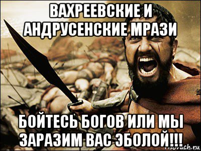 вахреевские и андрусенские мрази бойтесь богов или мы заразим вас эболой!!!, Мем Это Спарта