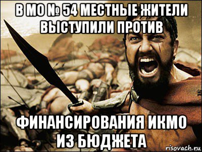 в мо № 54 местные жители выступили против финансирования икмо из бюджета, Мем Это Спарта