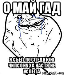 о май гад я сьел последнюю чипсону ха настя не успела, Мем Forever Alone