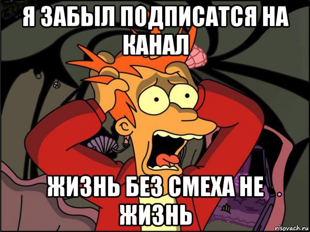 я забыл подписатся на канал жизнь без смеха не жизнь, Мем Фрай в панике