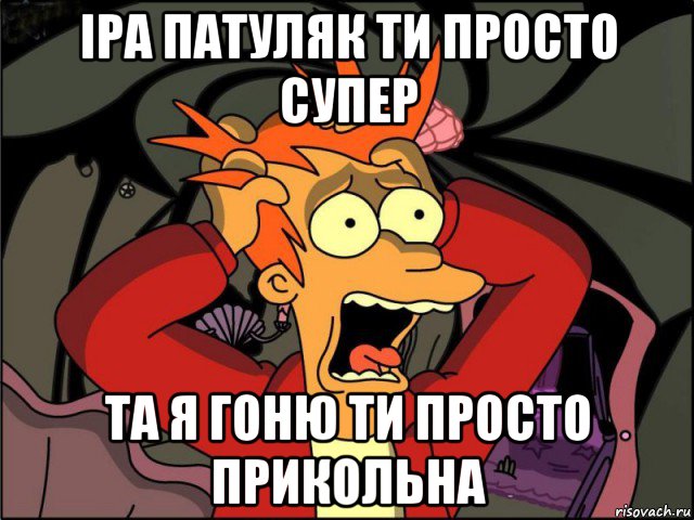 іра патуляк ти просто супер та я гоню ти просто прикольна, Мем Фрай в панике