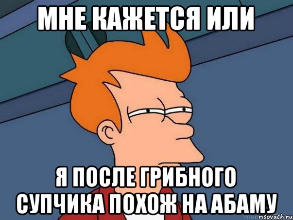 мне кажется или я после грибного супчика похож на абаму, Мем  Фрай (мне кажется или)