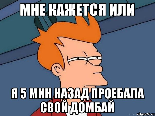 Мне кажется или Я 5 мин назад проебала свой домбай, Мем  Фрай (мне кажется или)