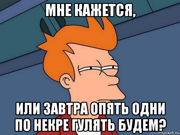 Мне кажется, или завтра опять одни по некре гулять будем?, Мем  Фрай (мне кажется или)