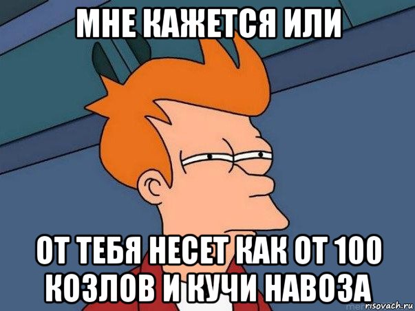 мне кажется или от тебя несет как от 100 козлов и кучи навоза, Мем  Фрай (мне кажется или)