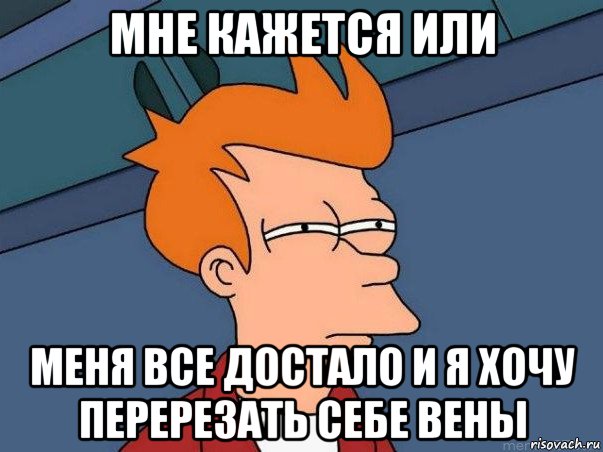 мне кажется или меня все достало и я хочу перерезать себе вены, Мем  Фрай (мне кажется или)