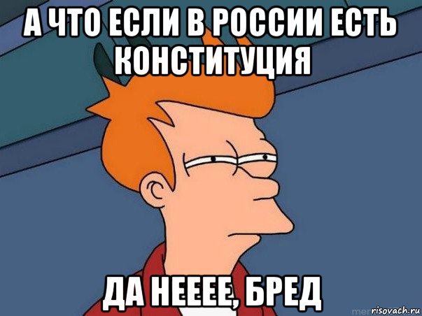 а что если в россии есть конституция да нееее, бред, Мем  Фрай (мне кажется или)