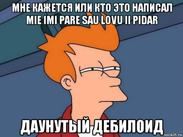 мне кажется или кто это написал mie imi pare sau lovu ii pidar даунутый дебилоид, Мем  Фрай (мне кажется или)