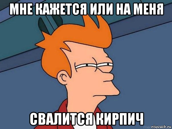 мне кажется или на меня свалится кирпич, Мем  Фрай (мне кажется или)