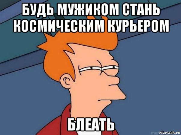 будь мужиком стань космическим курьером блеать, Мем  Фрай (мне кажется или)