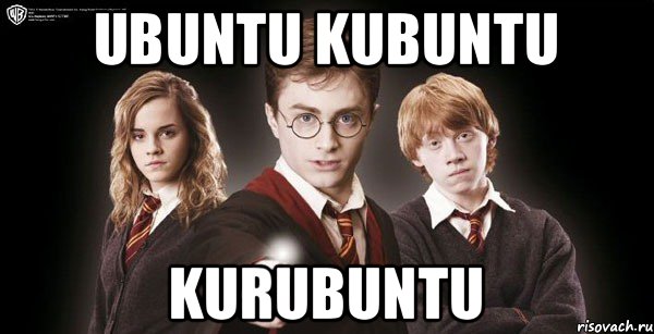 ubuntu kubuntu kurubuntu, Мем Гарри Поттер Рон и Гермиона