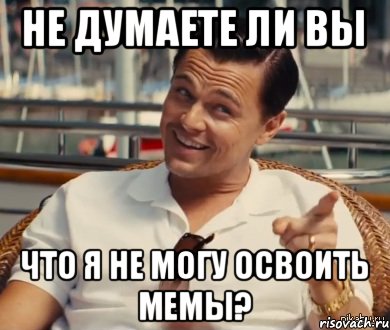 не думаете ли вы что я не могу освоить мемы?