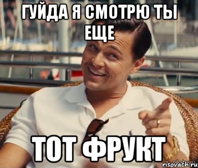 гуйда я смотрю ты еще тот фрукт, Мем Хитрый Гэтсби