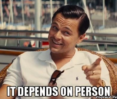  It depends on person, Мем Хитрый Гэтсби