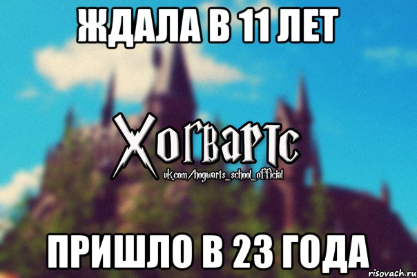 Ждала в 11 лет Пришло в 23 года, Мем Хогвартс