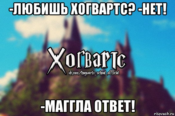 -любишь хогвартс? -нет! -маггла ответ!, Мем Хогвартс