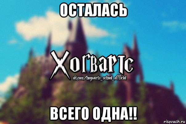 осталась всего одна!!, Мем Хогвартс