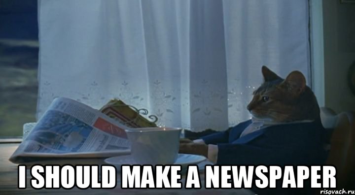  I should make a newspaper