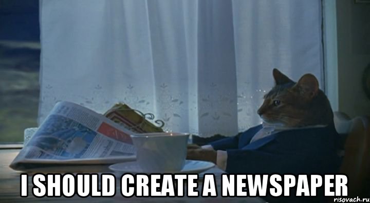  I should create a newspaper