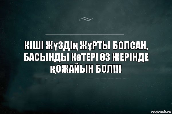 Кіші жүздің жұрты болсан, басынды көтер! Өз жерінде қожайын бол!!!, Комикс Игра Слов