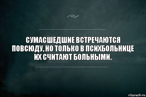 Сумасшедшие встречаются повсюду, но только в психбольнице их считают больными., Комикс Игра Слов