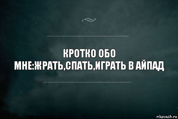 Кротко обо мне:жрать,спать,играть в айпад, Комикс Игра Слов