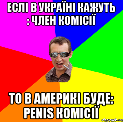 Еслі в Україні кажуть : Член комісії То в америкі буде: Penis комісії, Мем ивив