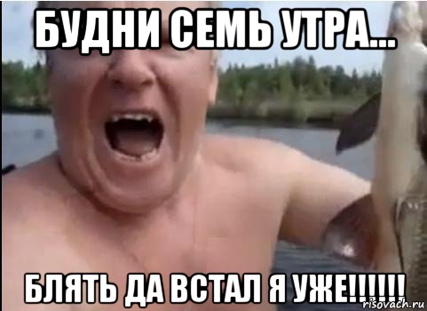 Будни семь утра... Блять да встал я уже!!!!!!, Мем ЙАААААААААААААЗЬ