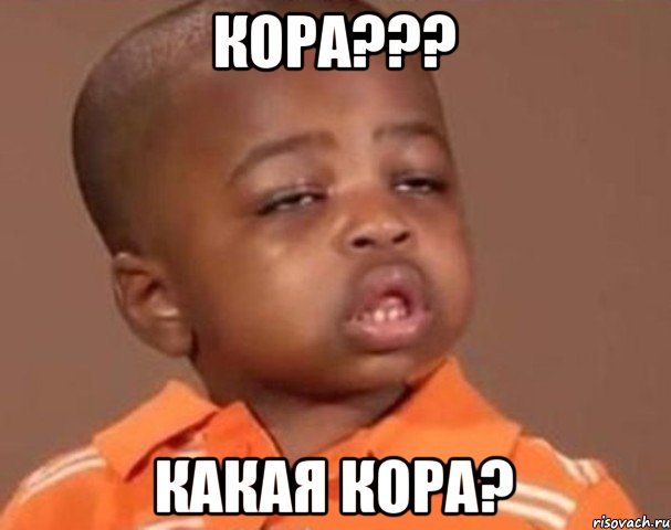 кора??? какая кора?, Мем  Какой пацан (негритенок)