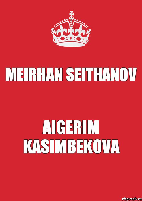 Meirhan Seithanov Aigerim Kasimbekova, Комикс Keep Calm 3