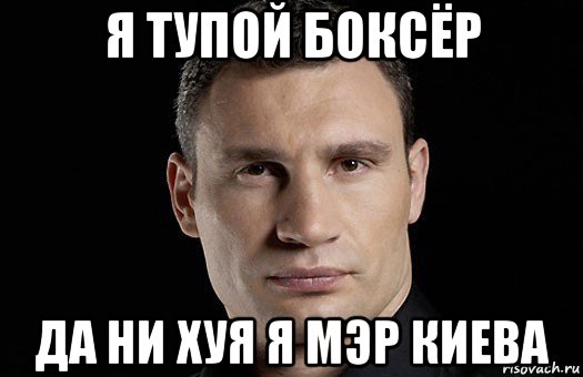 я тупой боксёр да ни хуя я мэр киева, Мем Кличко