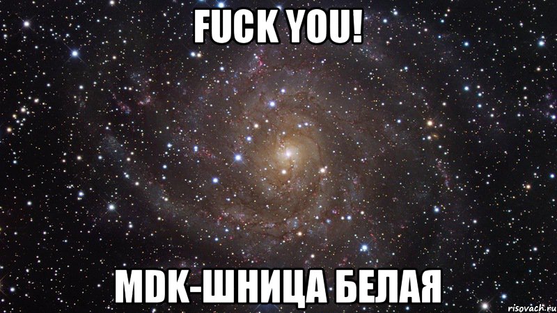 Fuck you! MDK-шница белая, Мем  Космос (офигенно)