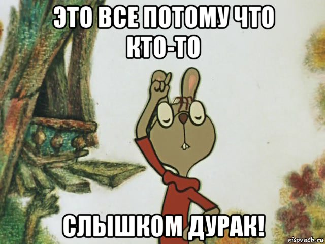 это все потому что кто-то слышком дурак!
