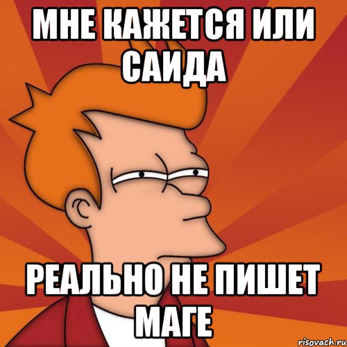 Мне кажется или Саида Реально не пишет Маге, Мем Мне кажется или (Фрай Футурама)