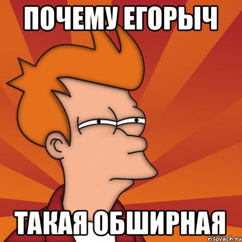 ПОЧЕМУ ЕГОРЫЧ ТАКАЯ ОБШИРНАЯ, Мем Мне кажется или (Фрай Футурама)