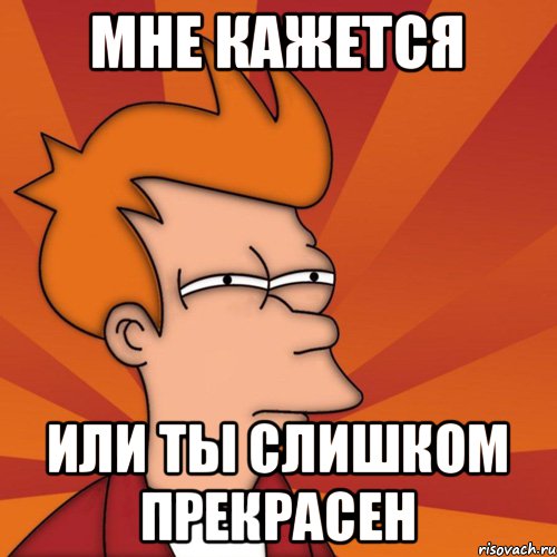 МНЕ КАЖЕТСЯ ИЛИ ТЫ СЛИШКОМ ПРЕКРАСЕН, Мем Мне кажется или (Фрай Футурама)