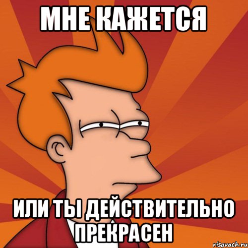 МНЕ КАЖЕТСЯ ИЛИ ТЫ ДЕЙСТВИТЕЛЬНО ПРЕКРАСЕН, Мем Мне кажется или (Фрай Футурама)