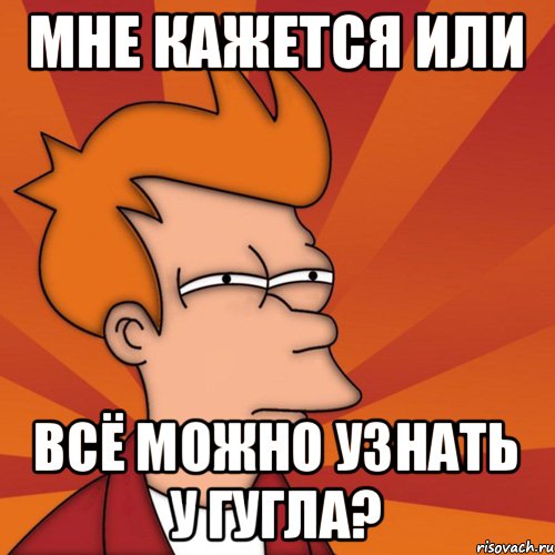 Мне кажется или Всё можно узнать у гугла?, Мем Мне кажется или (Фрай Футурама)