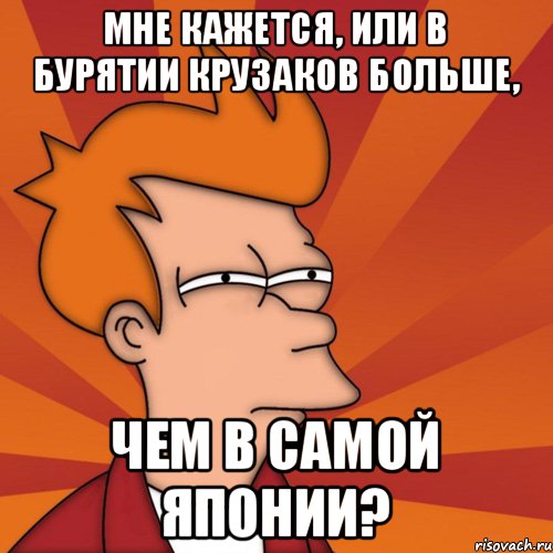 мне кажется, или в бурятии крузаков больше, чем в самой Японии?, Мем Мне кажется или (Фрай Футурама)