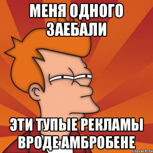 Меня одного заебали Эти тупые рекламы вроде Амбробене, Мем Мне кажется или (Фрай Футурама)