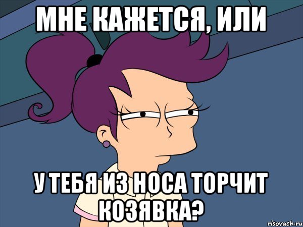 мне кажется, или у тебя из носа торчит козявка?, Мем Мне кажется или (с Лилой)