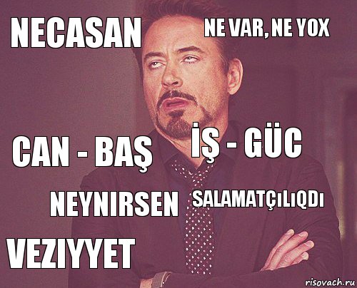 Necasan Ne var, ne yox Can - baş veziyyet Salamatçılıqdı İş - güc Neynirsen   , Комикс мое лицо