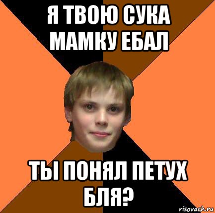 я твою сука мамку ебал ты понял петух бля?
