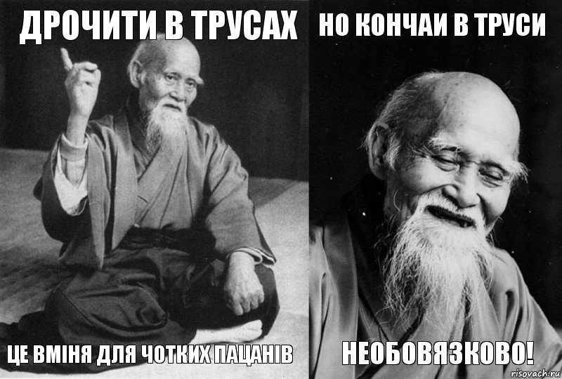 дрочити в трусах це вміня для чотких пацанів но кончаи в труси необовязково!, Комикс Мудрец-монах (4 зоны)