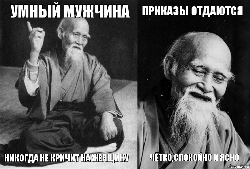 умный мужчина никогда не кричит на женщину приказы отдаются чётко,спокойно и ясно, Комикс Мудрец-монах (4 зоны)