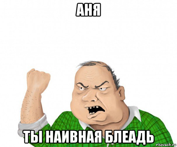 аня ты наивная блеадь, Мем мужик