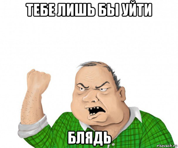 тебе лишь бы уйти блядь, Мем мужик