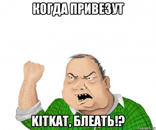 когда привезут kitkat, блеать!?, Мем мужик