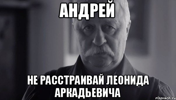 Андрей Не расстраивай Леонида Аркадьевича, Мем Не огорчай Леонида Аркадьевича