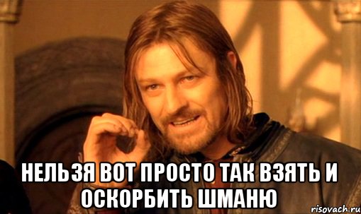  нельзя вот просто так взять и оскорбить шманю, Мем Нельзя просто так взять и (Боромир мем)